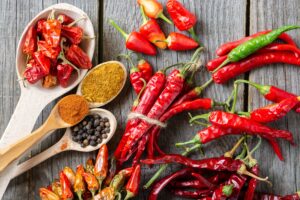 spicy peppers and seasonings